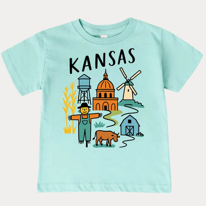 Kansas Sunflower State Kids T-Shirt
