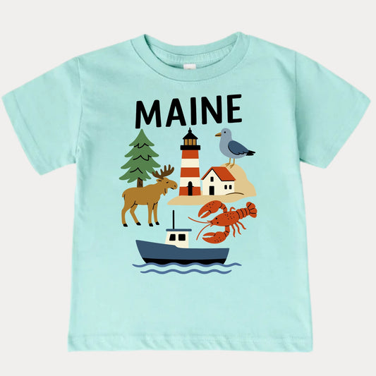 Maine Coastal Adventure Kids T-Shirt