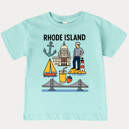Rhode Island Ocean State Kids T-Shirt
