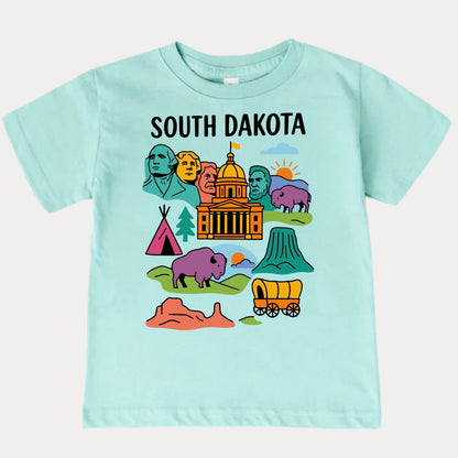 South Dakota Mount Rushmore Kids T-Shirt