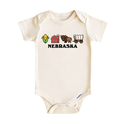 Nebraska Baby Onesie ®, Cornhusker State Baby Bodysuit for Boys Girls