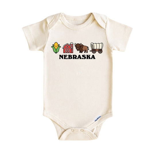 Nebraska Baby Onesie ®, Cornhusker State Baby Bodysuit for Boys Girls