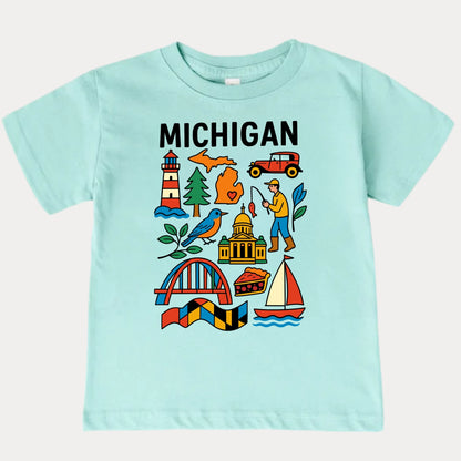 Michigan Great Lakes Kids T-Shirt
