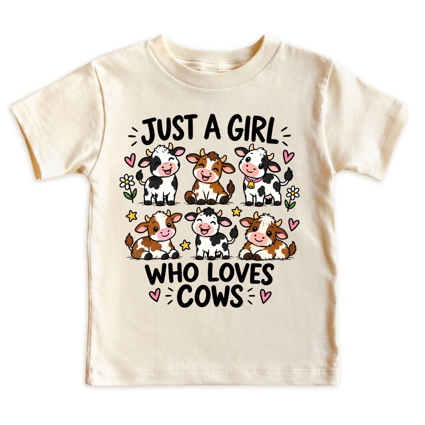 Just a Girl Who Loves Cows Kids T-Shirt