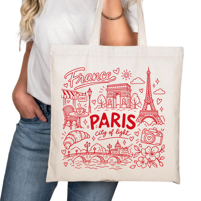 Paris Symbols Tote Bag