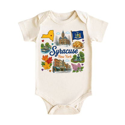 Syracuse New York Baby Bodysuit for Boys Girls
