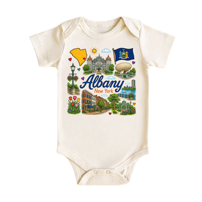 Albany New York Baby Bodysuit for Boys Girls