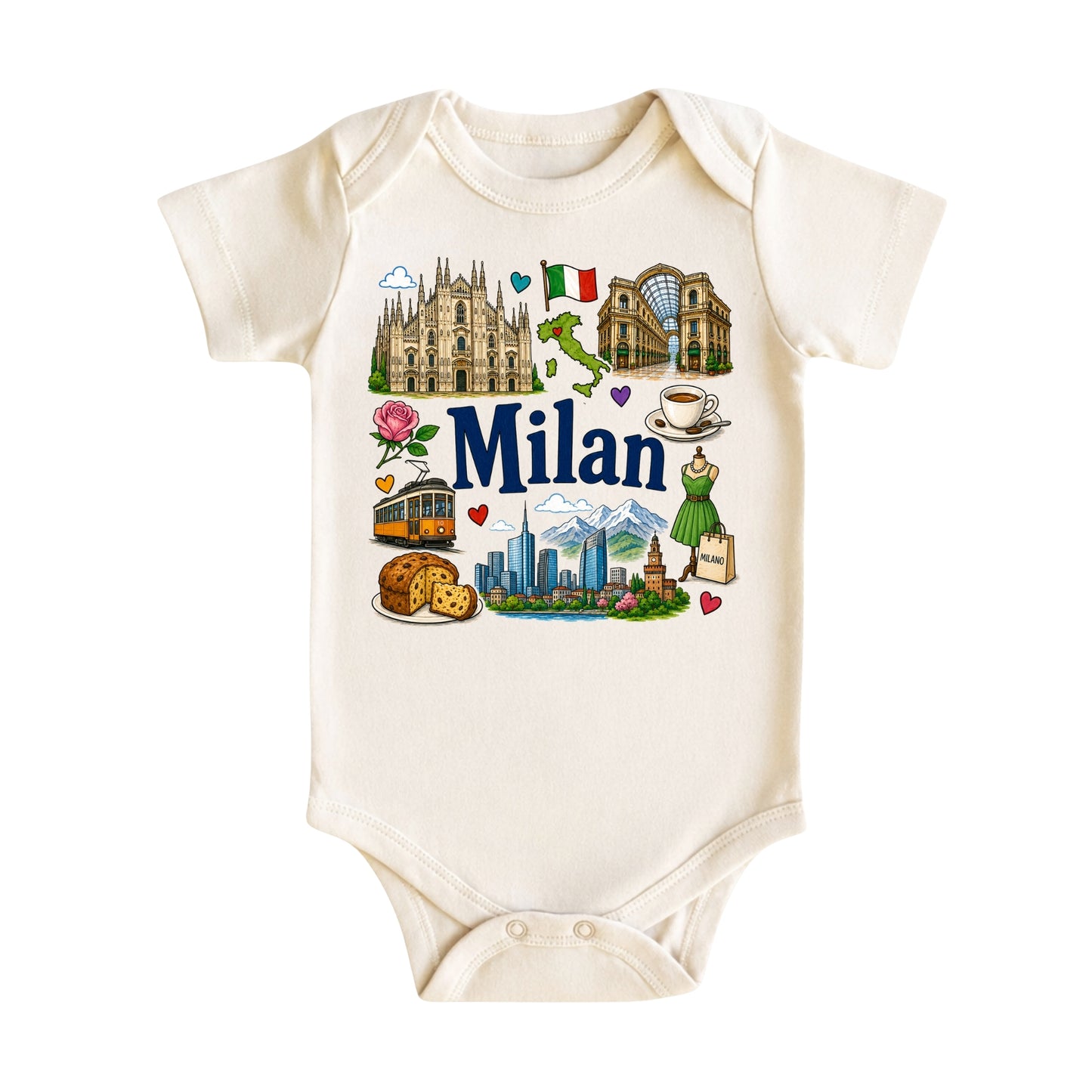 Milan Baby Bodysuit for Boys Girls