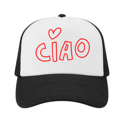 Ciao Trucker Hat for Kids & Adults, Italian Gifts, Italy Style Souvenir