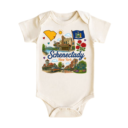 Schenectady New York Baby Bodysuit for Boys Girls