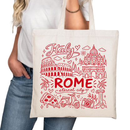 Rome Symbols Tote Bag