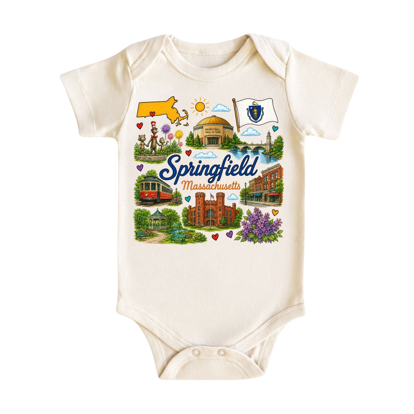 Springfield Massachusetts Kids T-Shirt