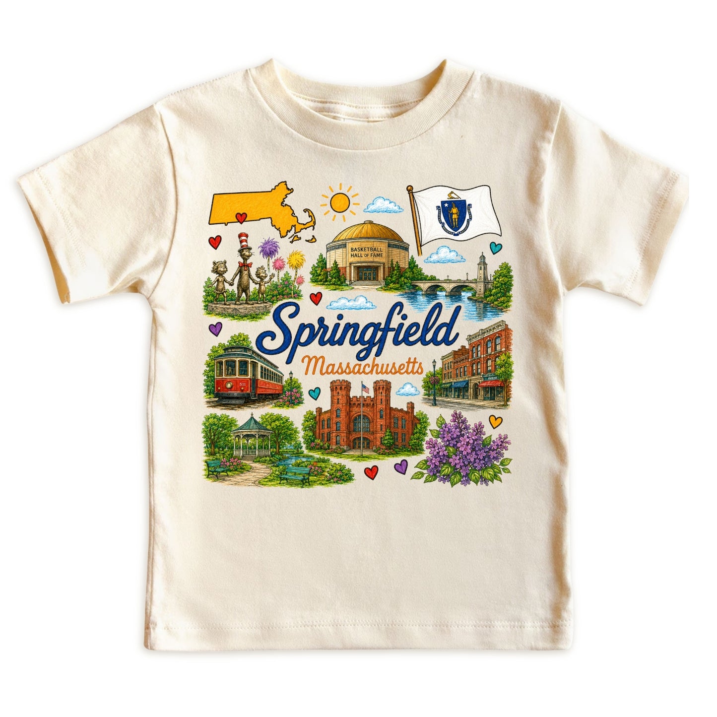 Springfield Massachusetts Kids T-Shirt