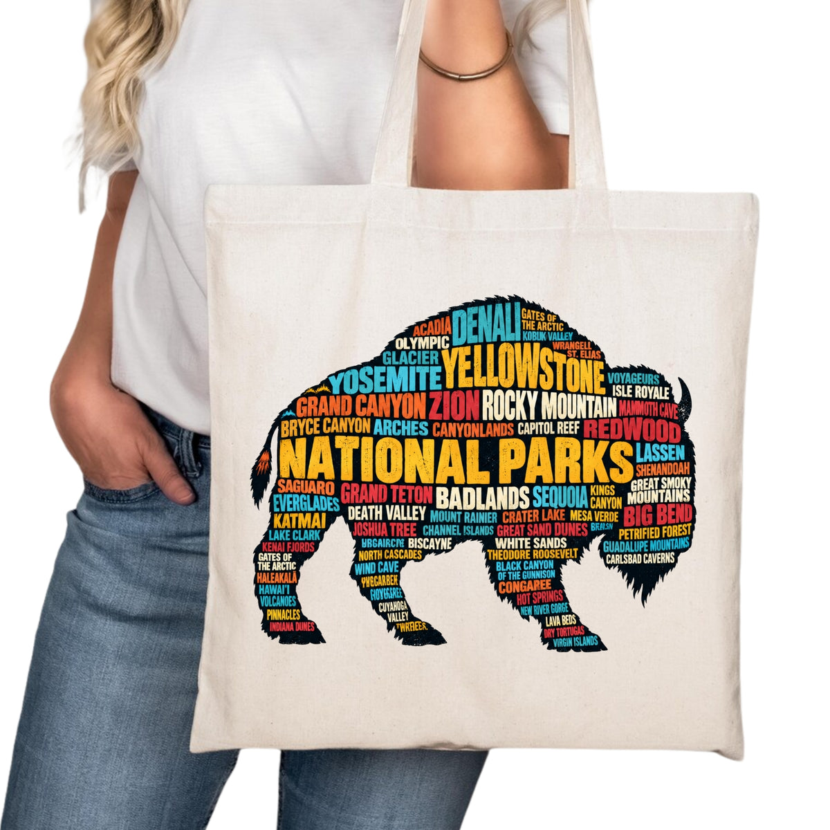 National Parks Bison Tote Bag