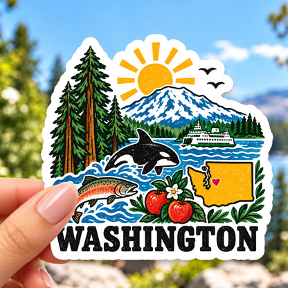 Washington Retro Sticker