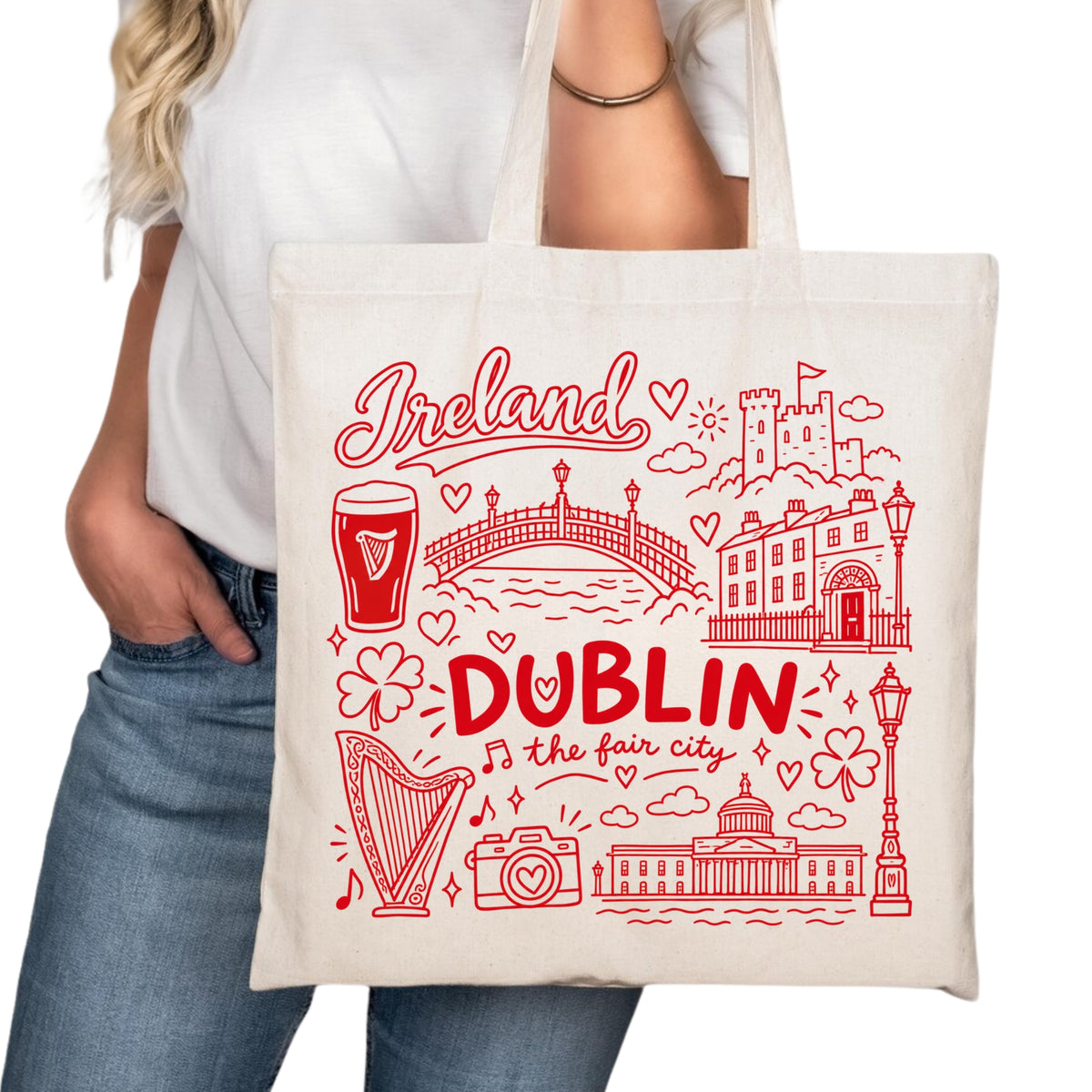 Dublin Symbols Tote Bag
