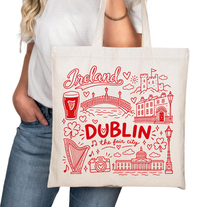 Dublin Symbols Tote Bag