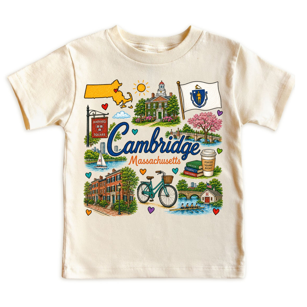 Cambridge Massachusetts Kids T-Shirt