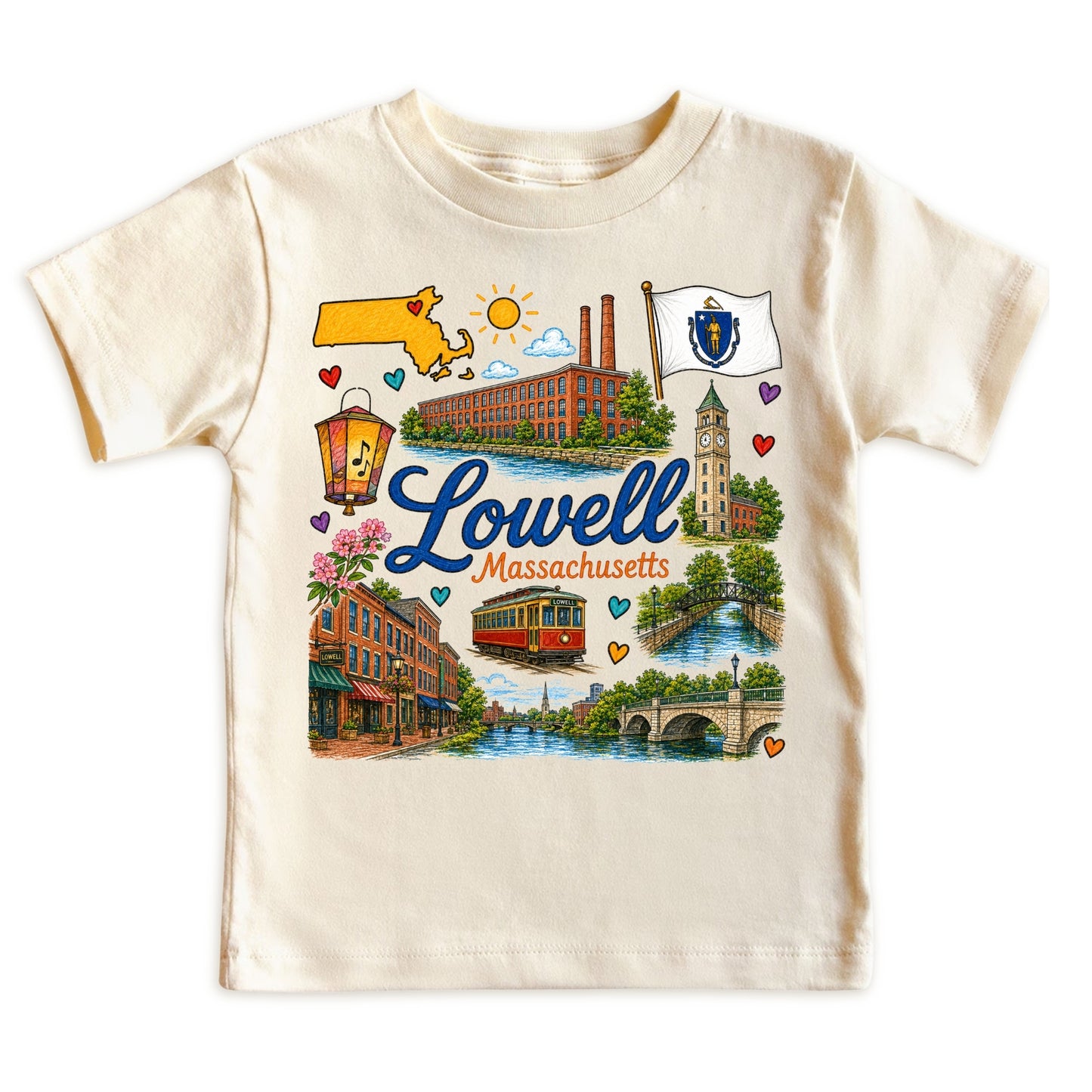 Lowell Massachusetts Baby Bodysuit for Boys Girls