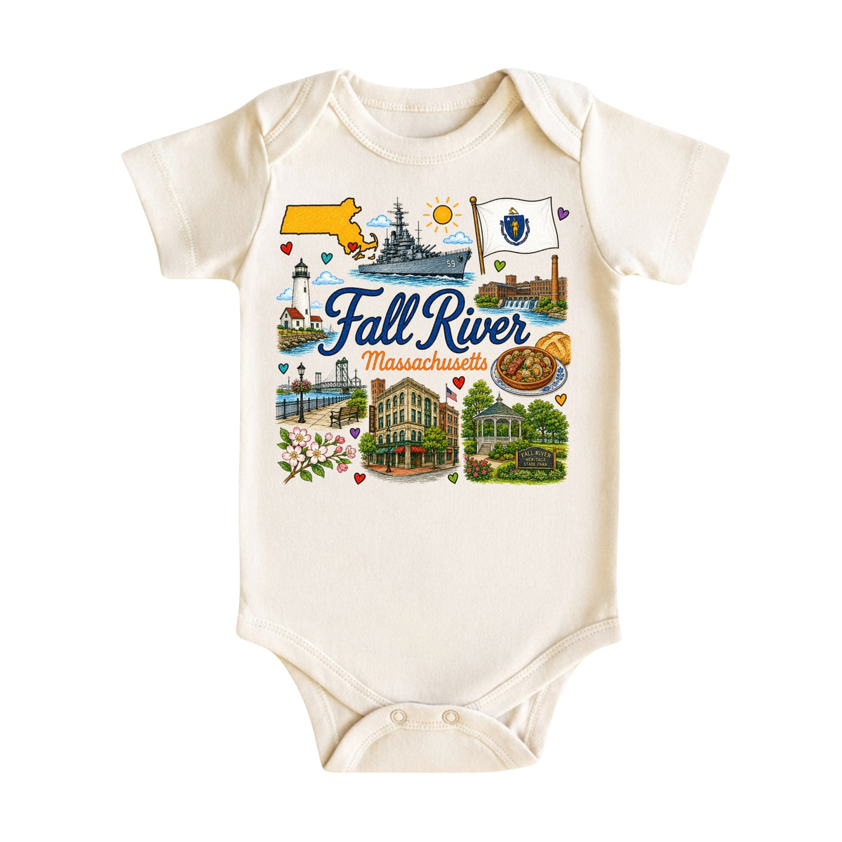 Fall River Massachusetts Kids T-Shirt