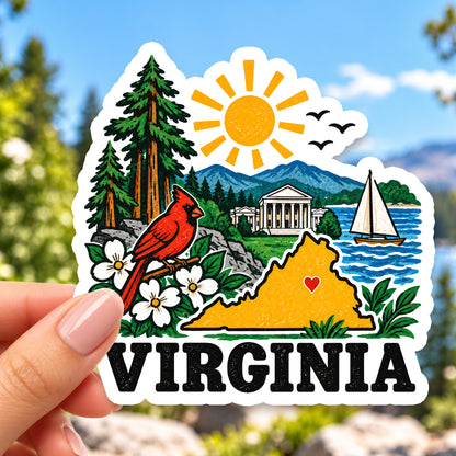 Virginia Retro Sticker