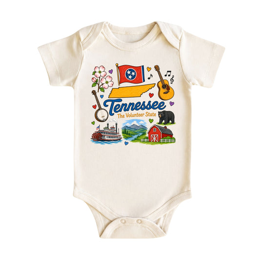 Tennessee Baby Bodysuit for Boys Girls