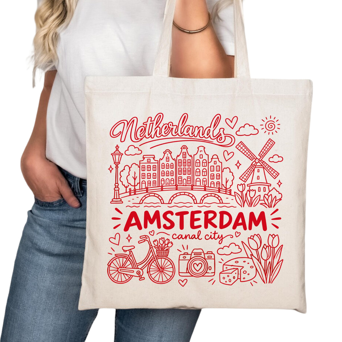 Amsterdam Symbols Tote Bag
