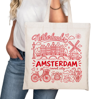Amsterdam Symbols Tote Bag
