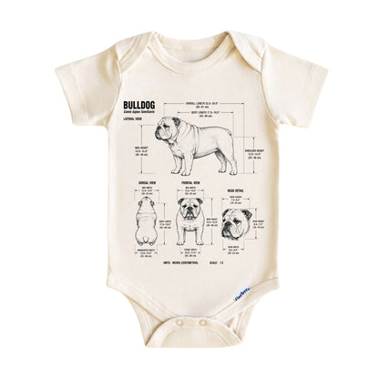 Bulldog Baby ONESIE ®, Bulldog Dog Baby Bodysuit for Boys Girls