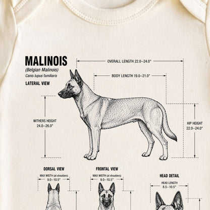 Malinois Baby ONESIE ®, Malinois Dog Baby Bodysuit for Boys Girls