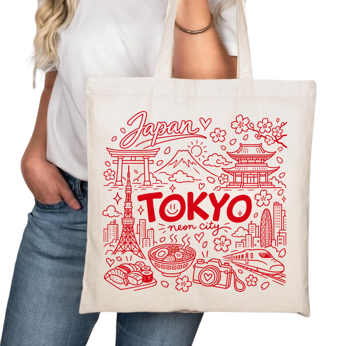 Tokyo Symbols Tote Bag