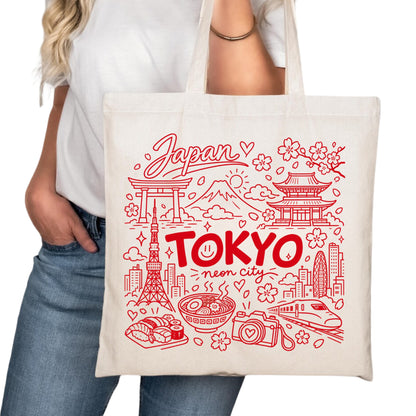 Tokyo Symbols Tote Bag