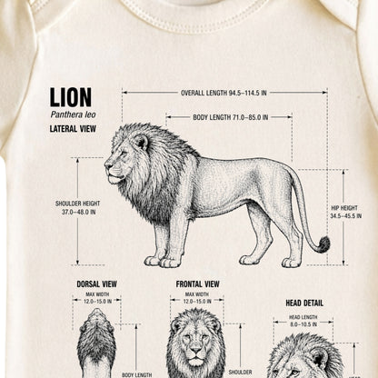 Lion Baby ONESIE ®, Wild Animals Baby Bodysuit for Boys Girls