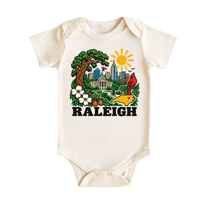 Raleigh North Carolina Baby Bodysuit