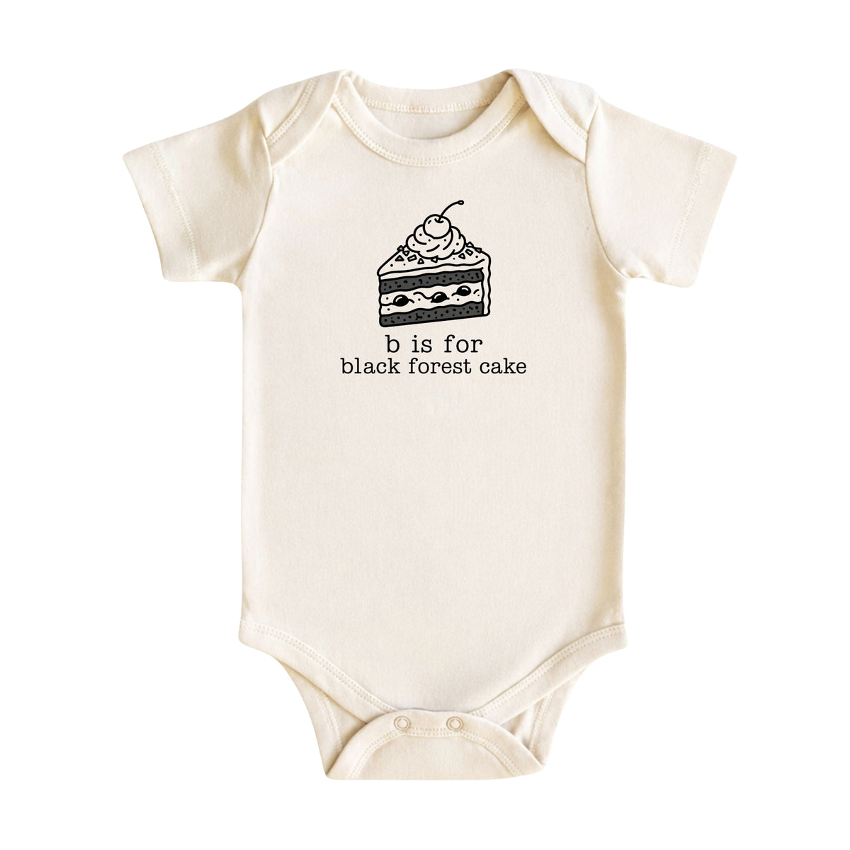 B Is for Black Forest Cake Baby Bodysuit