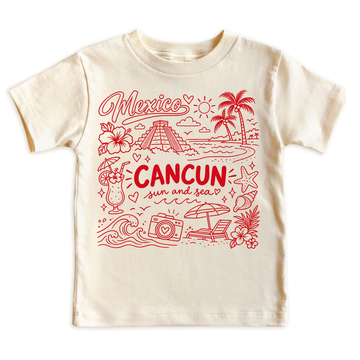 Cancun Beach Illustration T-Shirt