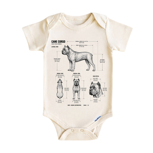 Cane Corso Baby ONESIE ®, Cane Corso Dog Baby Bodysuit for Boys Girls