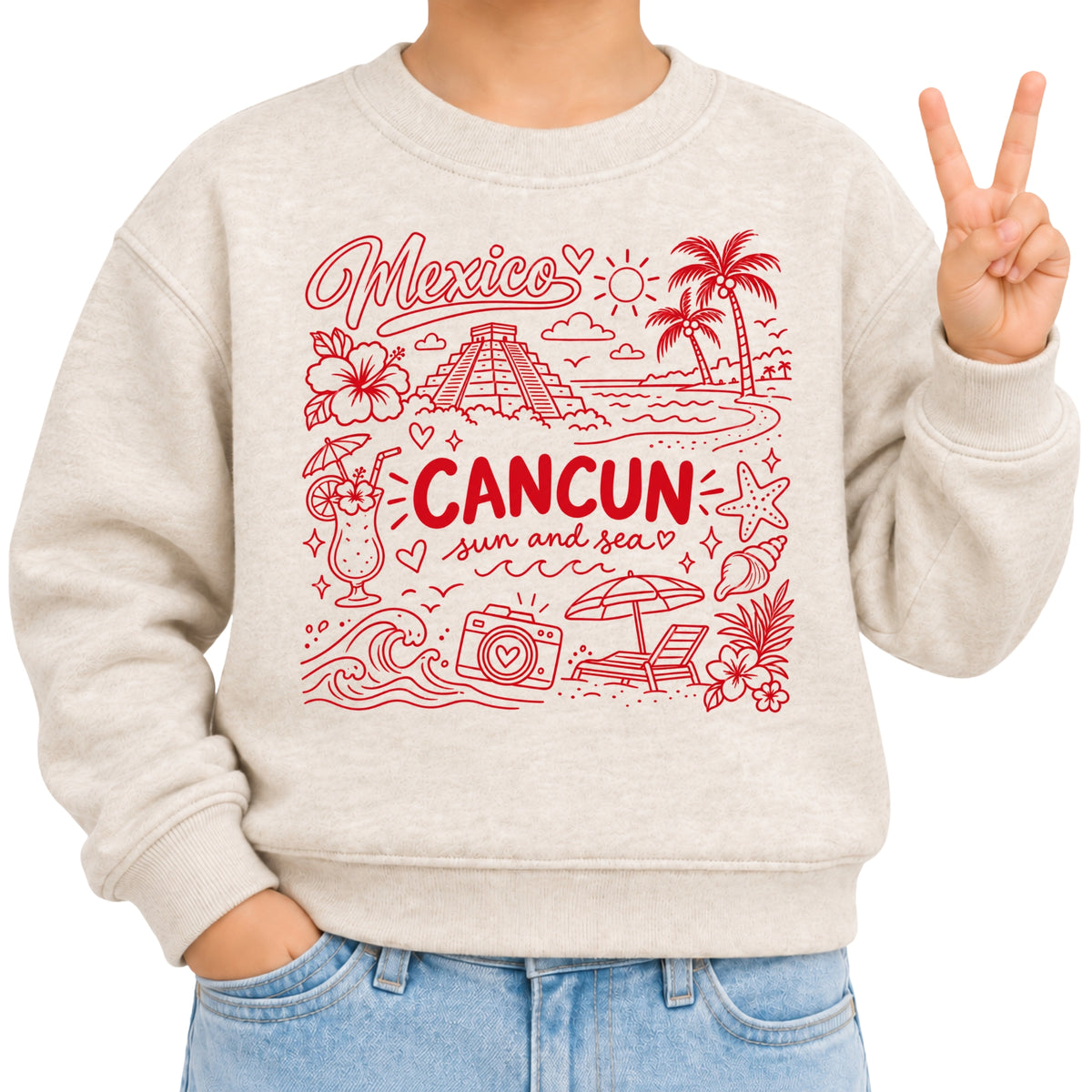 Cancun Beach Illustration T-Shirt