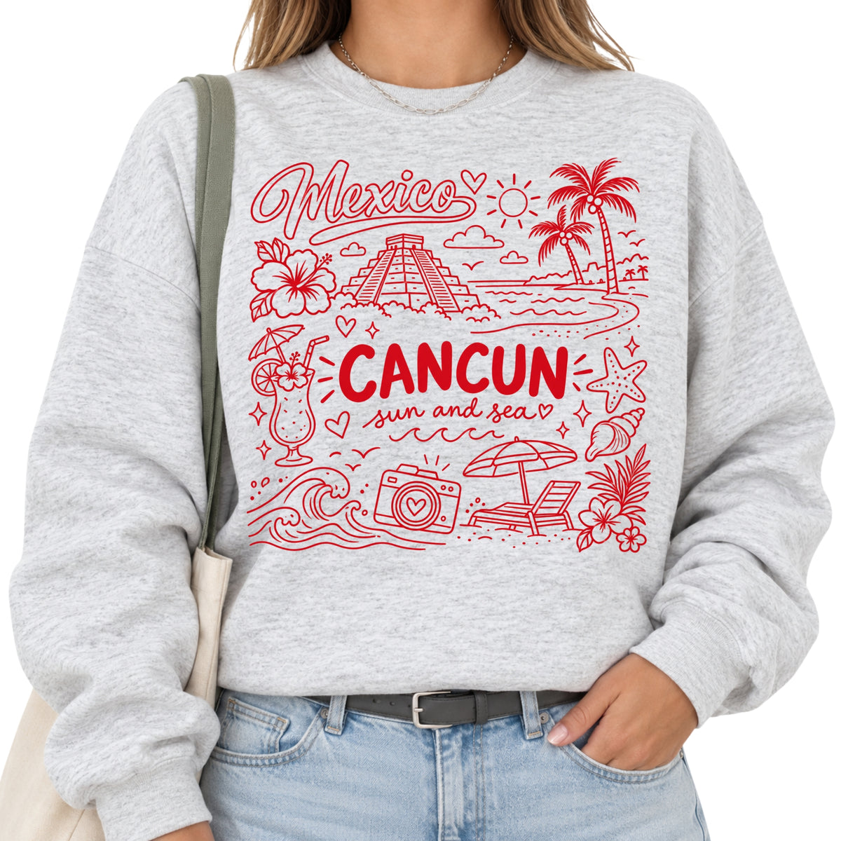 Cancun Beach Illustration T-Shirt