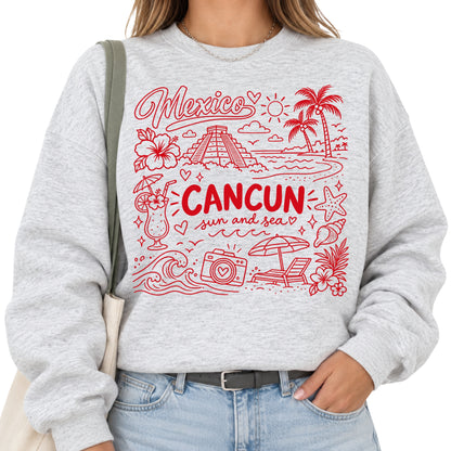 Cancun Beach Illustration T-Shirt