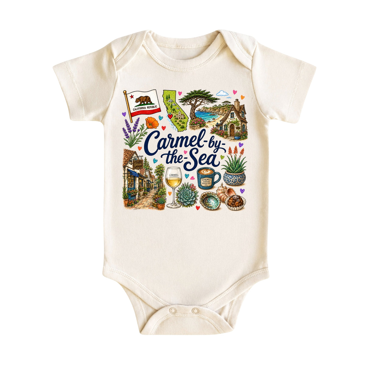 Carmel-by-the-Sea California Baby Bodysuit for Boys Girls