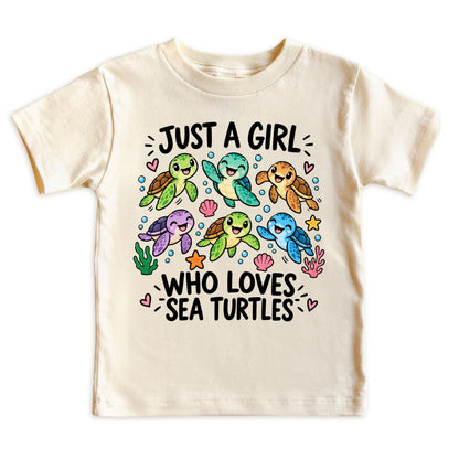 Just a Girl Who Loves Sea Turtles Kids T-Shirt