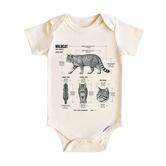 Wildcat Baby ONESIE ®, Cat Baby Bodysuit for Boys Girls