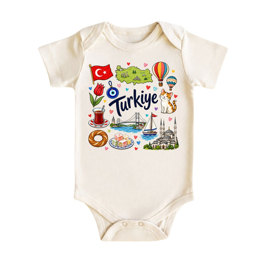 Türkiye Baby Bodysuit for Boys Girls