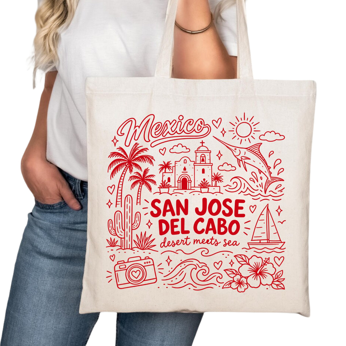 San Jose del Cabo Symbols Tote Bag