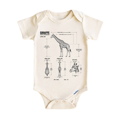 Giraffe Blueprint ONESIE ®, Baby Bodysuit for Boys Girls