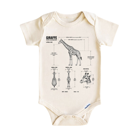 Giraffe Blueprint ONESIE ®, Baby Bodysuit for Boys Girls