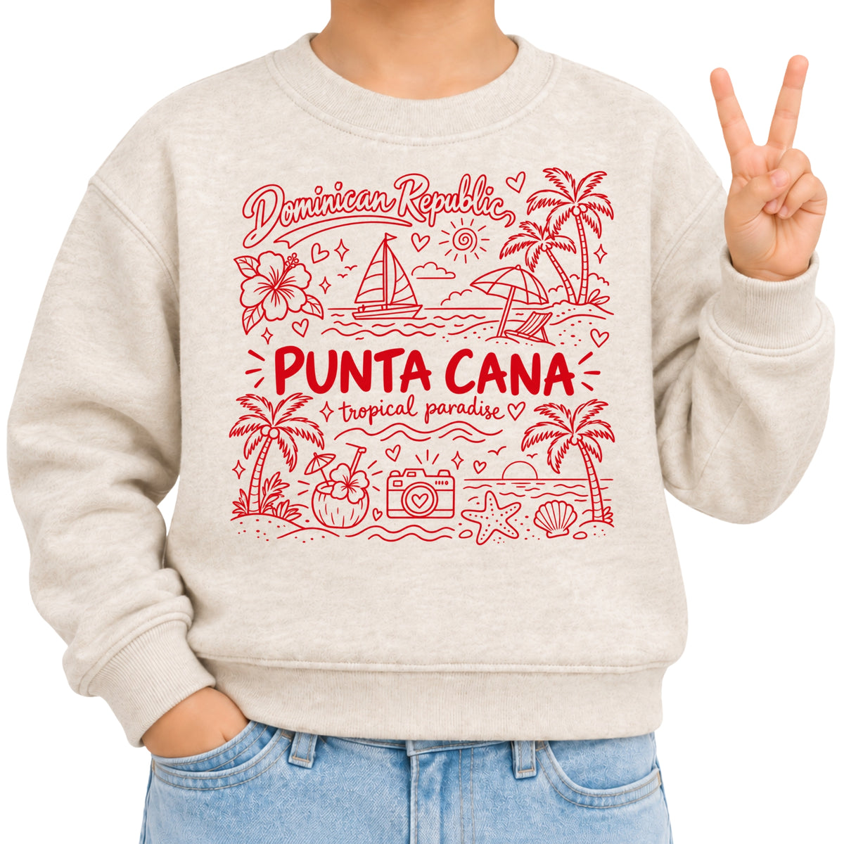 Punta Cana Tropical Illustration T-Shirt