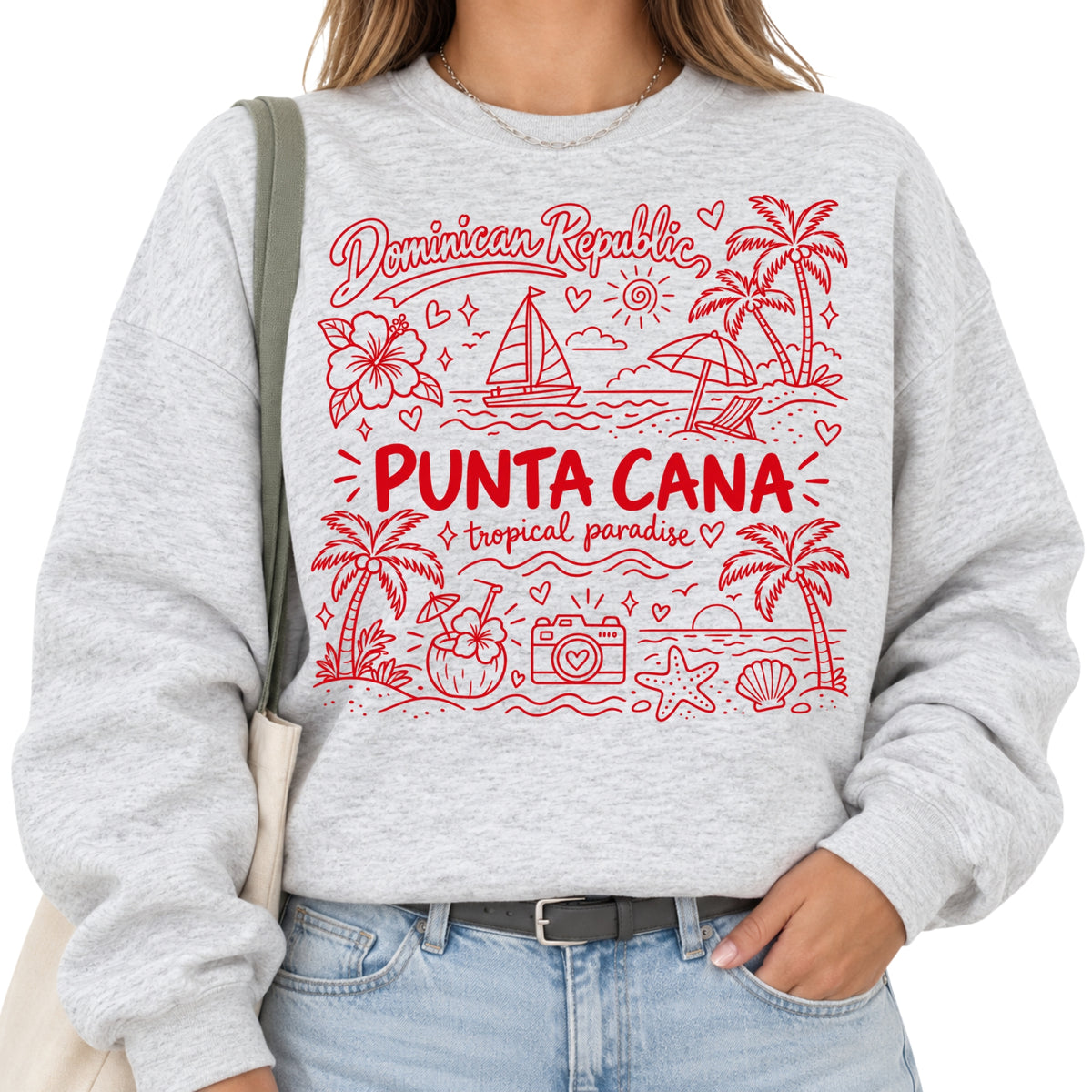 Punta Cana Tropical Illustration T-Shirt