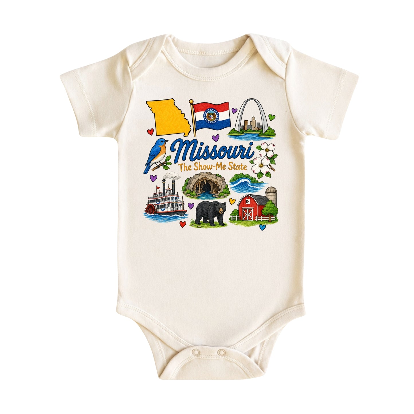 Missouri Baby Bodysuit for Boys Girls